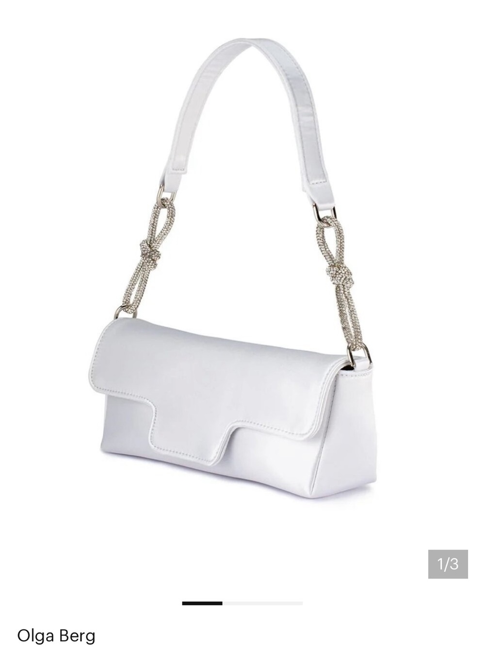 NWOT Olga Berg Calissa Crystal Bow Shoulder Bag